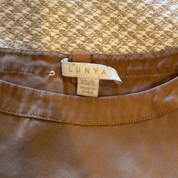 Beige Lunya 100% Silk Washable Tee Set - Picture 3 of 3